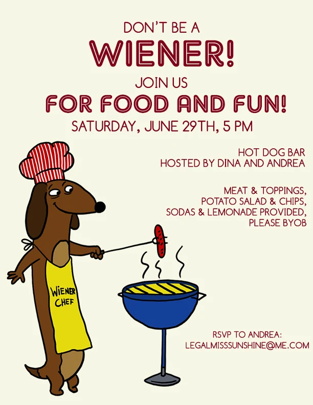 Hot Dog Party Invite