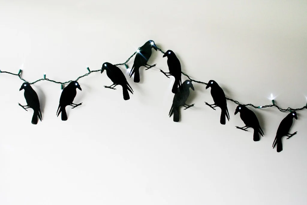 DIY Creepy Crow Garland 