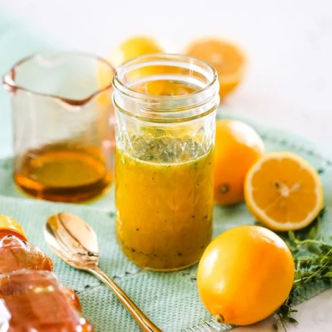 Honey Lemon Vinaigrette Salad Dressing // Salty Canary