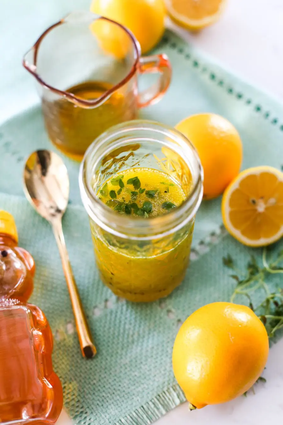 Honey Lemon Vinaigrette Salad Dressing // Salty Canary 