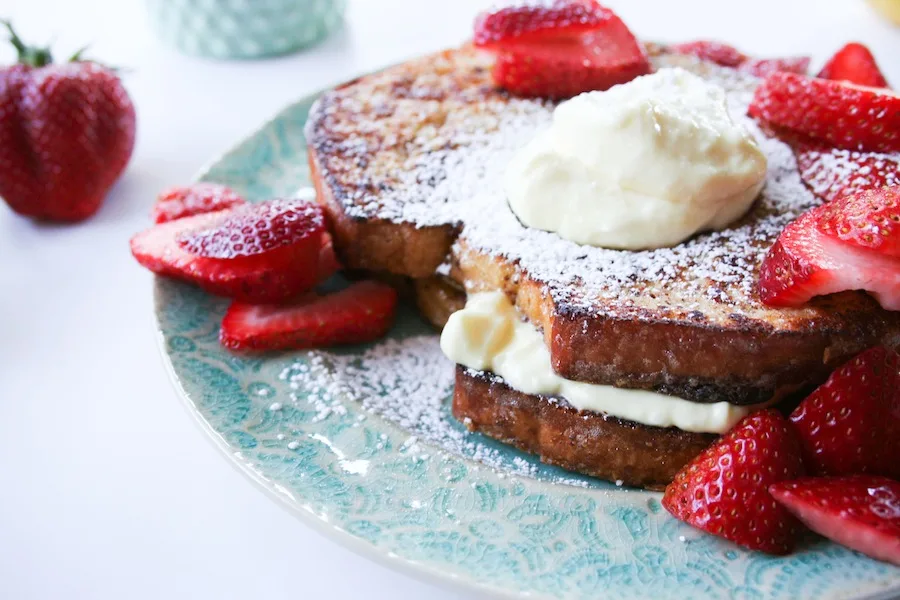 Lemon Cream Cheese Stuffed French Toast - Legal Miss Sunshine