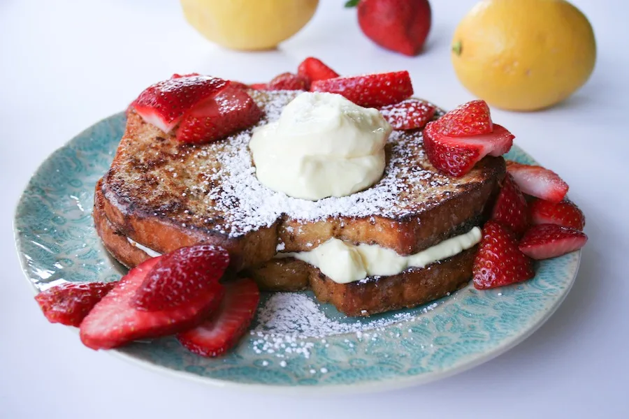 Lemon Cream Cheese Stuffed French Toast - Legal Miss Sunshine