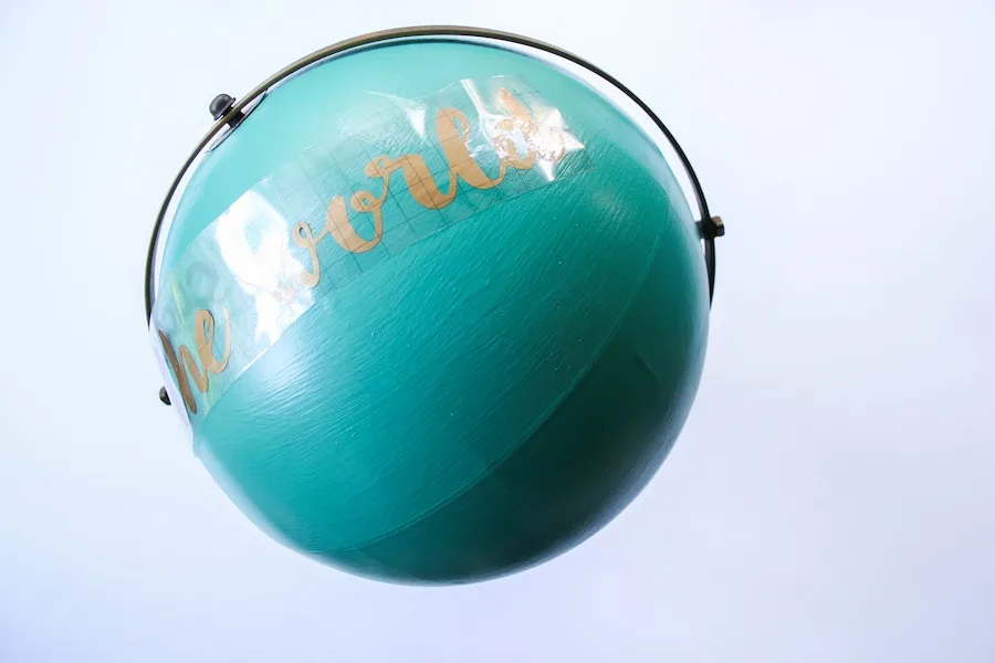 Anthropologie Inspired DIY Globe made with Cricut Explore // Legal Miss Sunshine