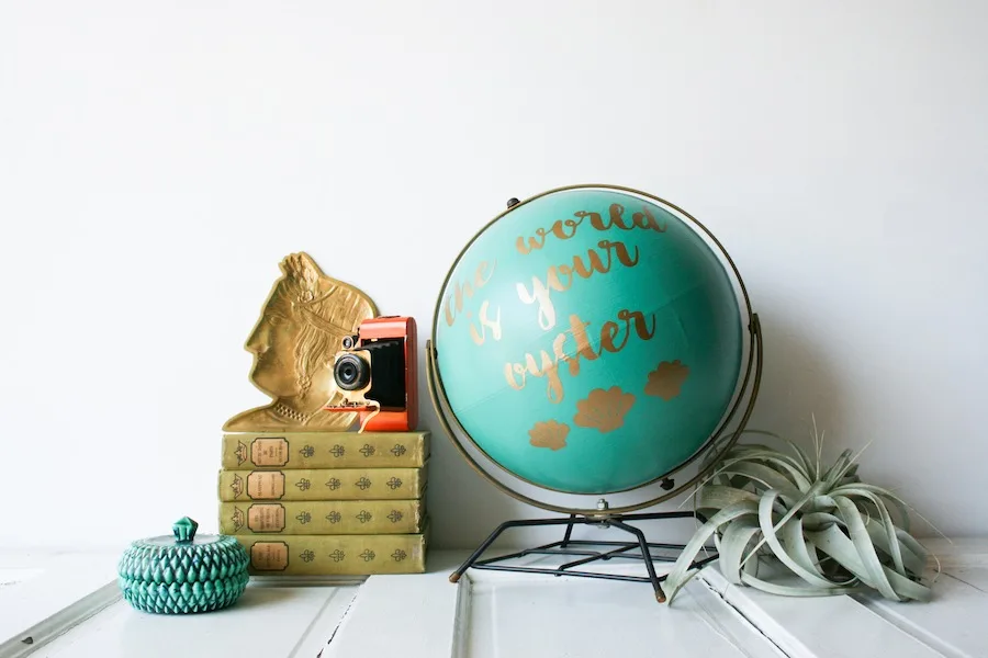 Anthropologie Inspired DIY Globe made with Cricut Explore // Legal Miss Sunshine