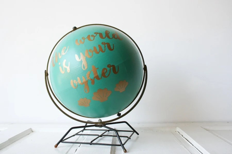 Anthropologie Inspired DIY Globe made with Cricut Explore // Legal Miss Sunshine