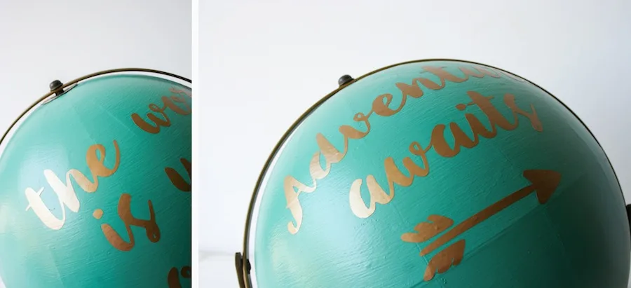 Anthropologie Inspired DIY Globe made with Cricut Explore // Legal Miss Sunshine