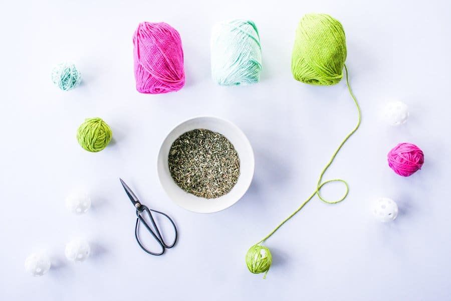 DIY Catnip Yarn Balls // Salty Canary