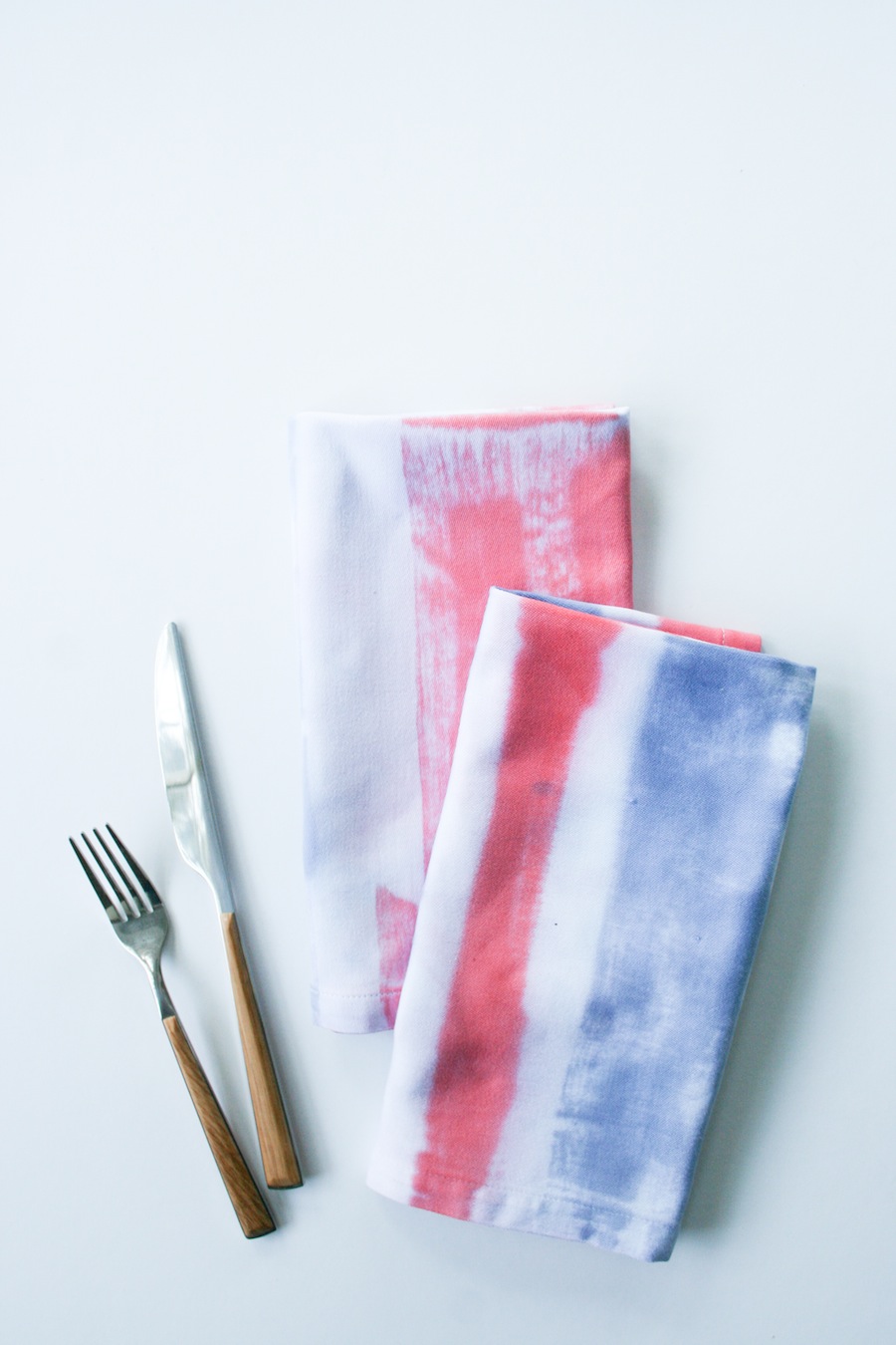 DIY Red White and Blue Dip-Dyed or Painted Napkins // Legal Miss Sunshine