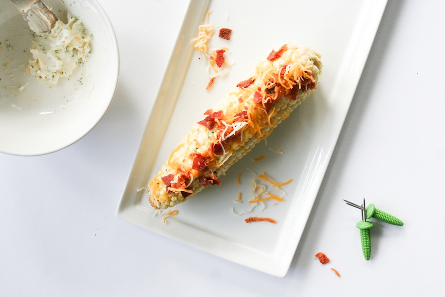 Cheddar Bacon Ranch Grilled Corn Recipe // Legal Miss Sunshine