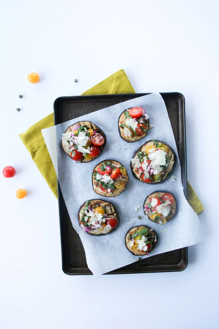 Grilled Eggplant Bruschetta Recipe // Legal Miss Sunshine