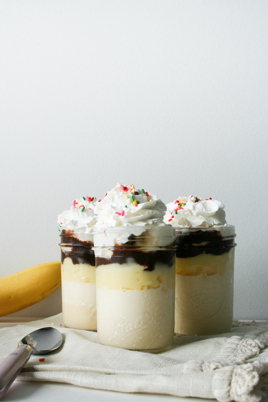 Banana Cream Split In A Jar Recipe // Legal Miss Sunshine