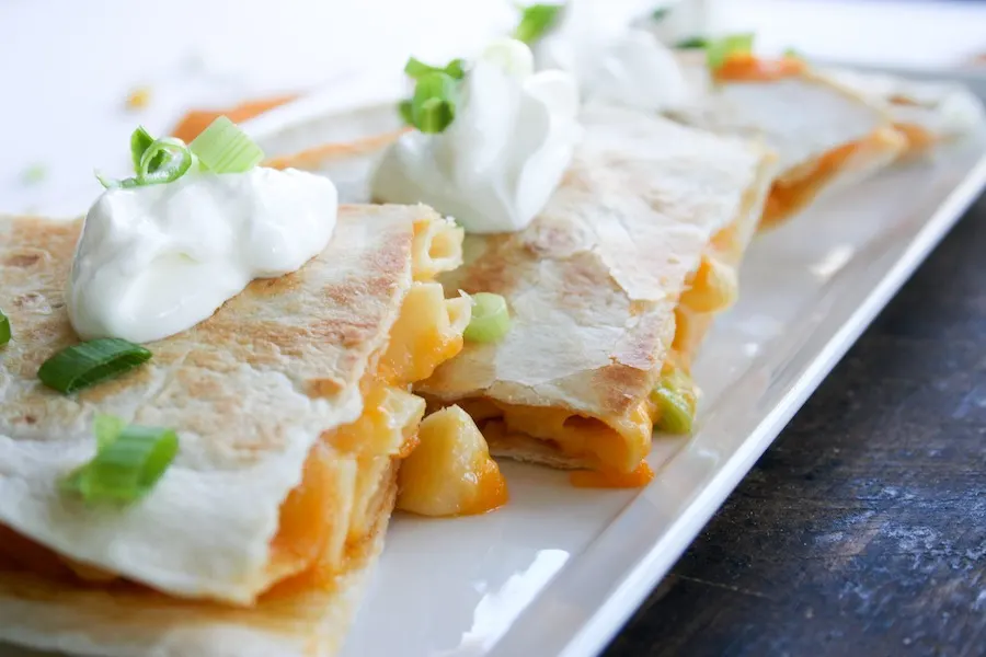 Mac and Cheese Quesadilla Recipe // Legal Miss Sunshine