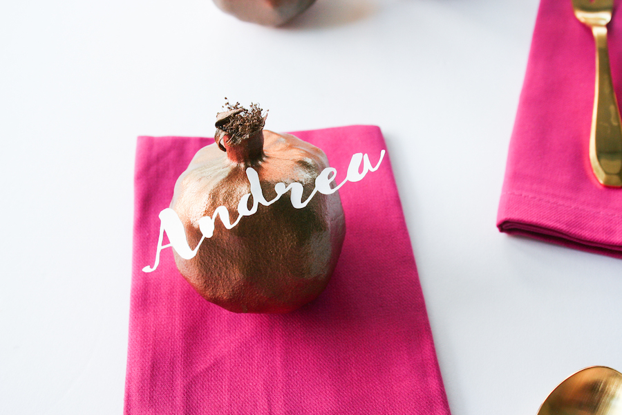 DIY Pomegranate Place Cards for Thanksgiving // Legal Miss Sunshine