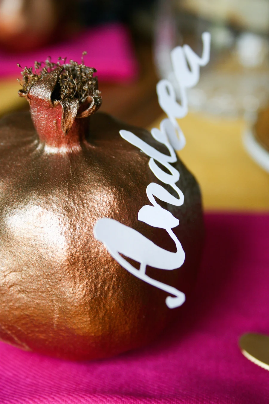 DIY Pomegranate Placecard for Thanksgiving // Legal Miss Sunshine