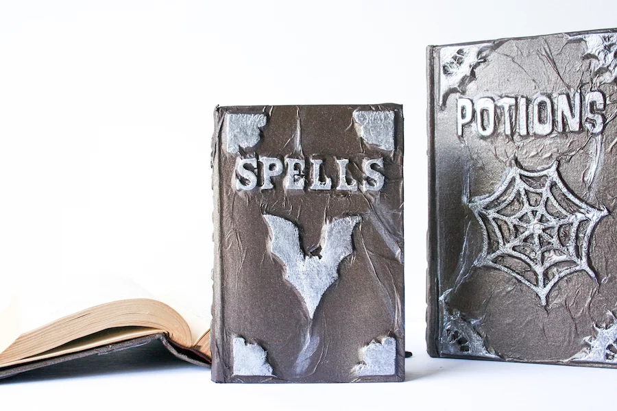 DIY Halloween Witches' Spell Book Grimoire // Salty Canary 