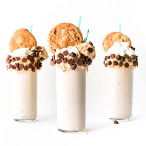 Edible Chocolate Chip Cookie Dough Milkshake