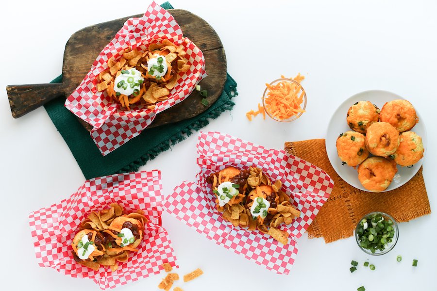 Chili Cheese Corn Dog Muffins // Salty Canary