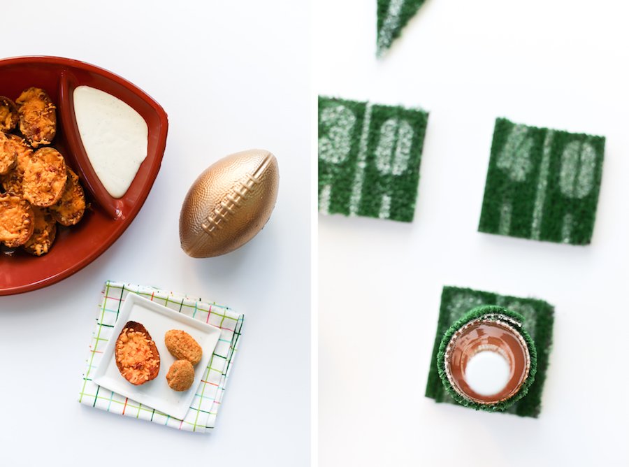 DIY Football Astroturf Yard Line Coasters // Salty Canary