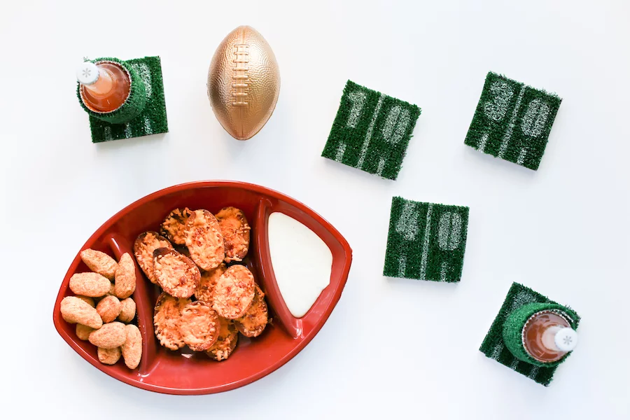 DIY Football Astroturf Yard Line Coasters // Salty Canary