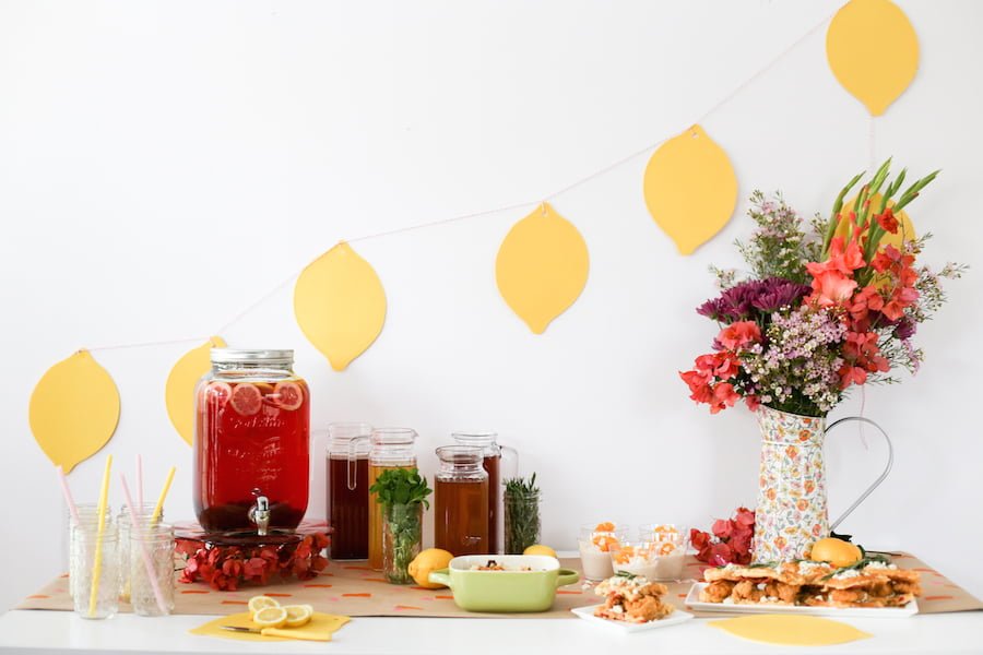 Throw a Southern-Style Spring Brunch Party to celebrate the arrival of spring complete with an Iced Tea Bar, Chicken & Waffle Sliders, and Peach Coconut Grits! The perfect backdrop for Easter, Mother's Day, a spring bridal or baby shower!