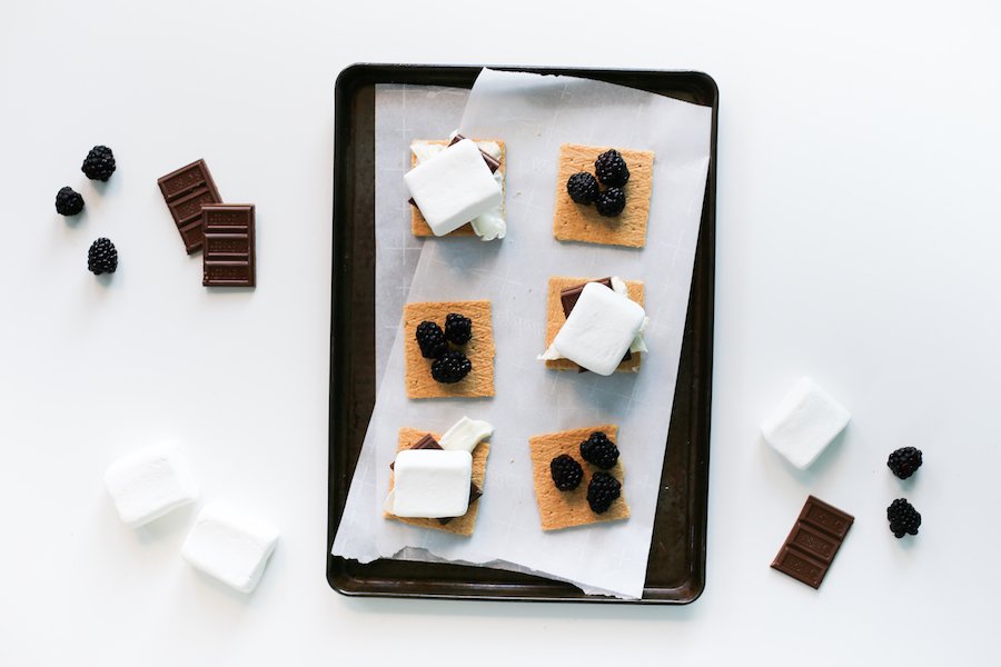 Try this very adult, gourmet version of s'mores: Blackberry Brie S'mores // saltycanary.com