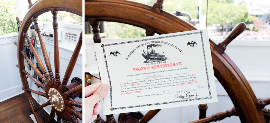 Steer the Mark Twain at Disneyland and get a free Pilot's License. Click through to find out how! // Salty Canary