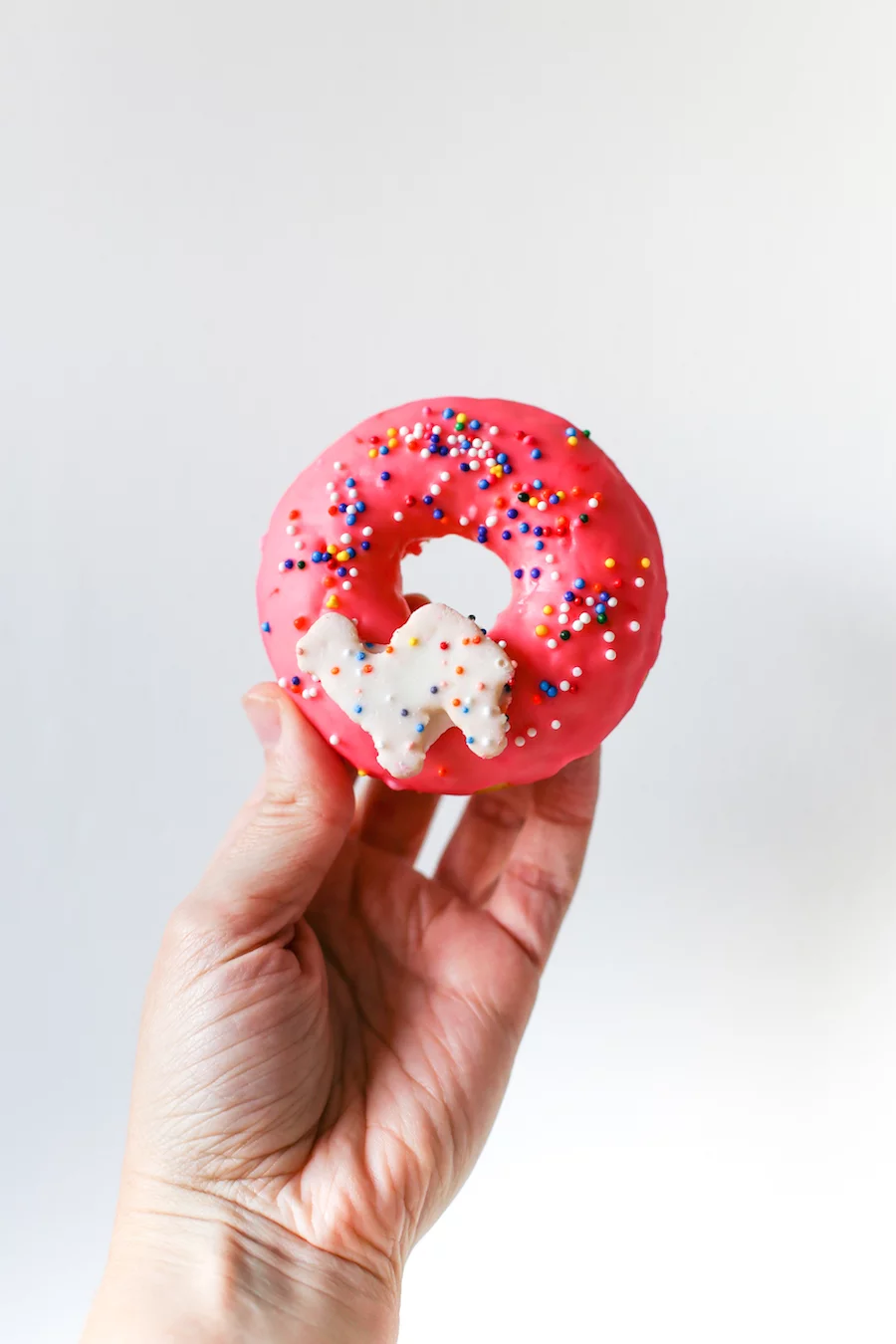 Make these Circus Animal Cookie Donuts for your next birthday or just to bring into the office to celebrate Friday! // saltycanary.com