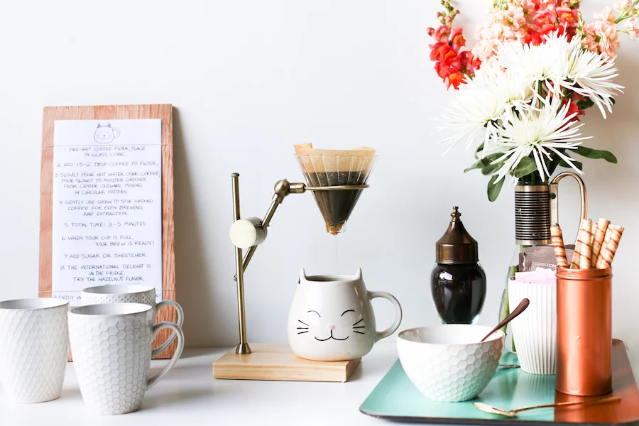 Set up a coffee station for your visiting friends and family so they feel right at home! // saltycanary.com