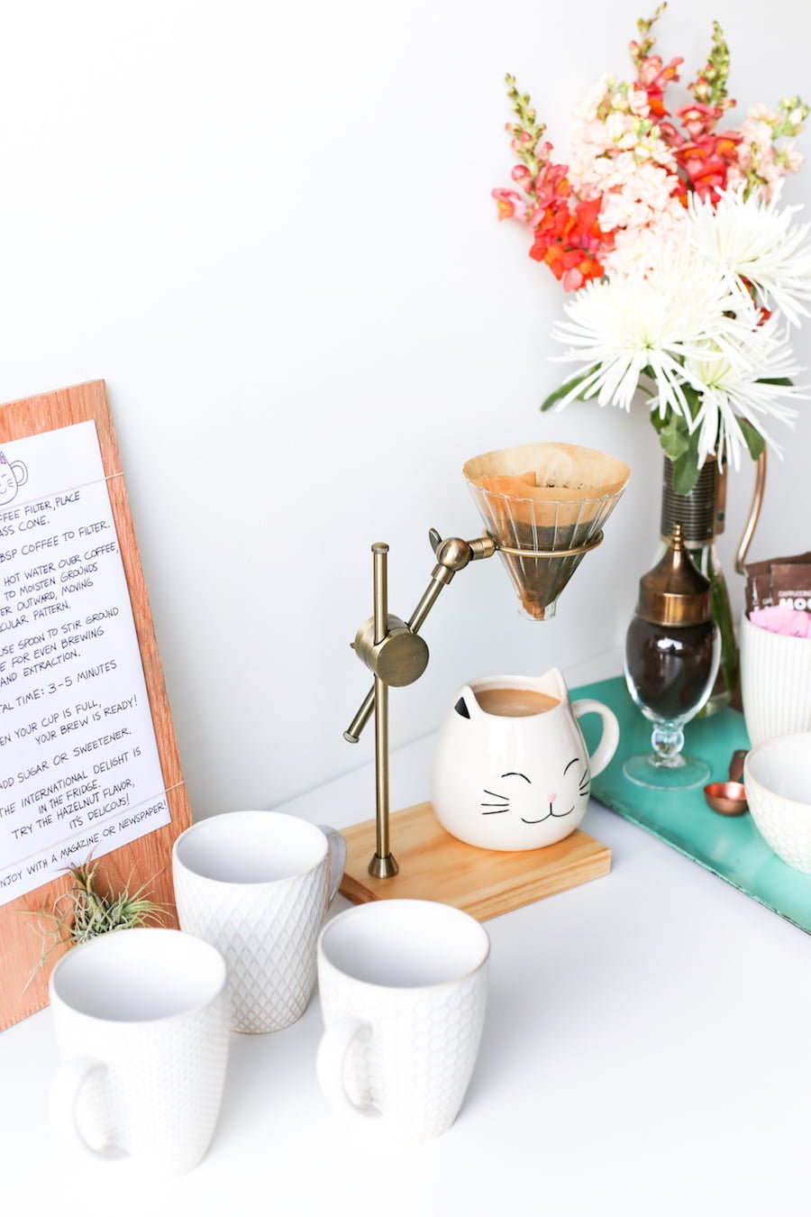 Set up a coffee station for your visiting friends and family so they feel right at home! // saltycanary.com