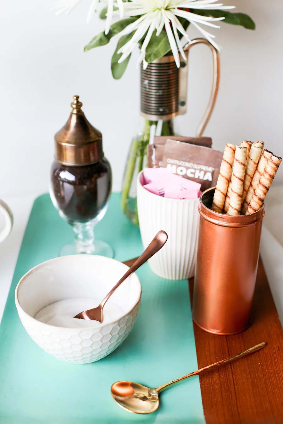 Set up a coffee station for your visiting friends and family so they feel right at home! // saltycanary.com