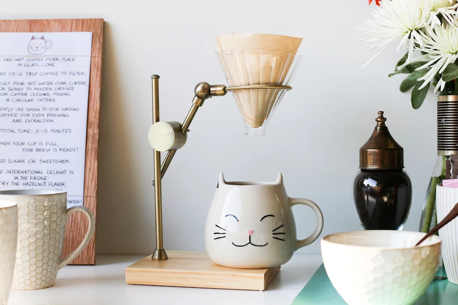 Set up a coffee station for your visiting friends and family so they feel right at home! // saltycanary.com