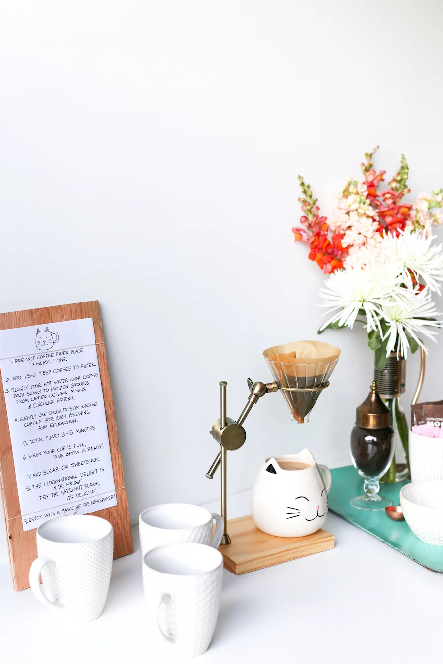 Set up a coffee station for your visiting friends and family so they feel right at home! // saltycanary.com