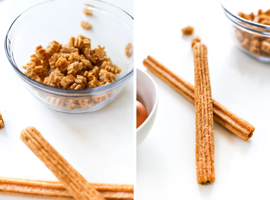 Go for churro overload and make this homemade Churro Ice Cream in homemade Churro Bowls! // Salty Canary