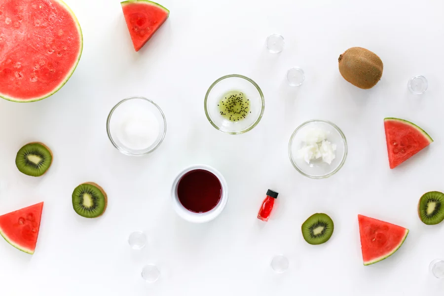 DIY Kiwi Watermelon Lip Sugar Scrub // Salty Canary