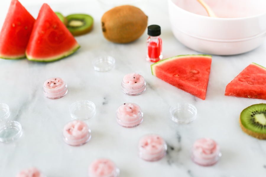 DIY Kiwi Watermelon Lip Sugar Scrub // Salty Canary