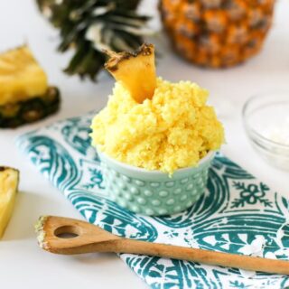 If you can't go to the islands on vacation, bring the islands to you with this DIY Piña Colada Sugar Scrub // saltycanary.com