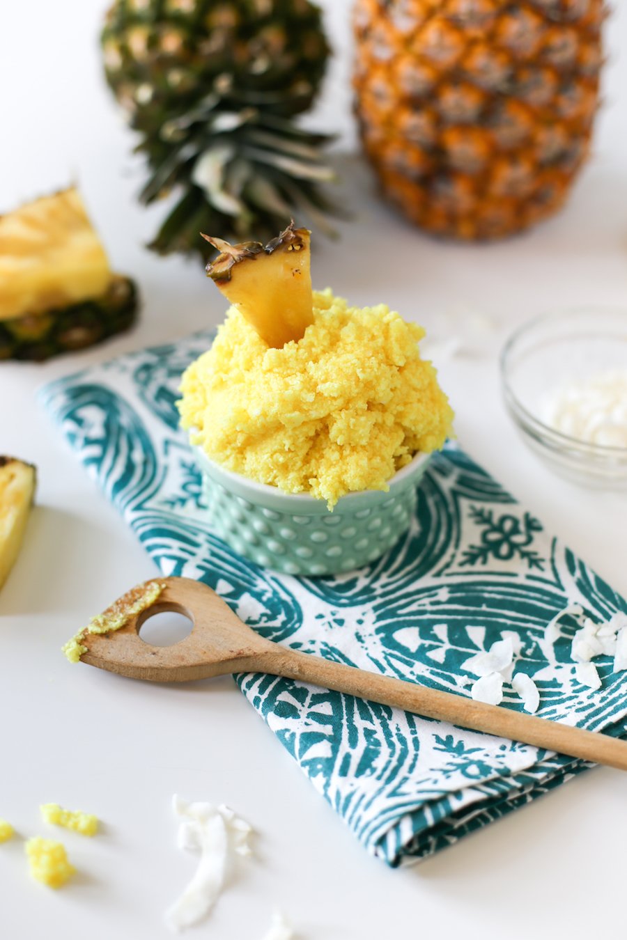 If you can't go to the islands on vacation, bring the islands to you with this DIY Piña Colada Sugar Scrub // saltycanary.com