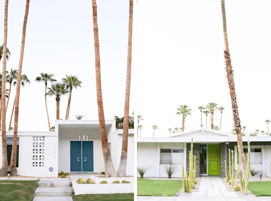 Take a Palm Springs Door Tour to see all the bright & colorful midcentury modern front doors, Instagram Photos, Insta-worthy, Driving Tour, Architecture Tour, Weekend Trip, Palm Springs Guide, Travel Guide, What to do in Palm Springs, Walking Door, Photo Tour, That Pink Door Address, Free Printable Map, Salty Canary 