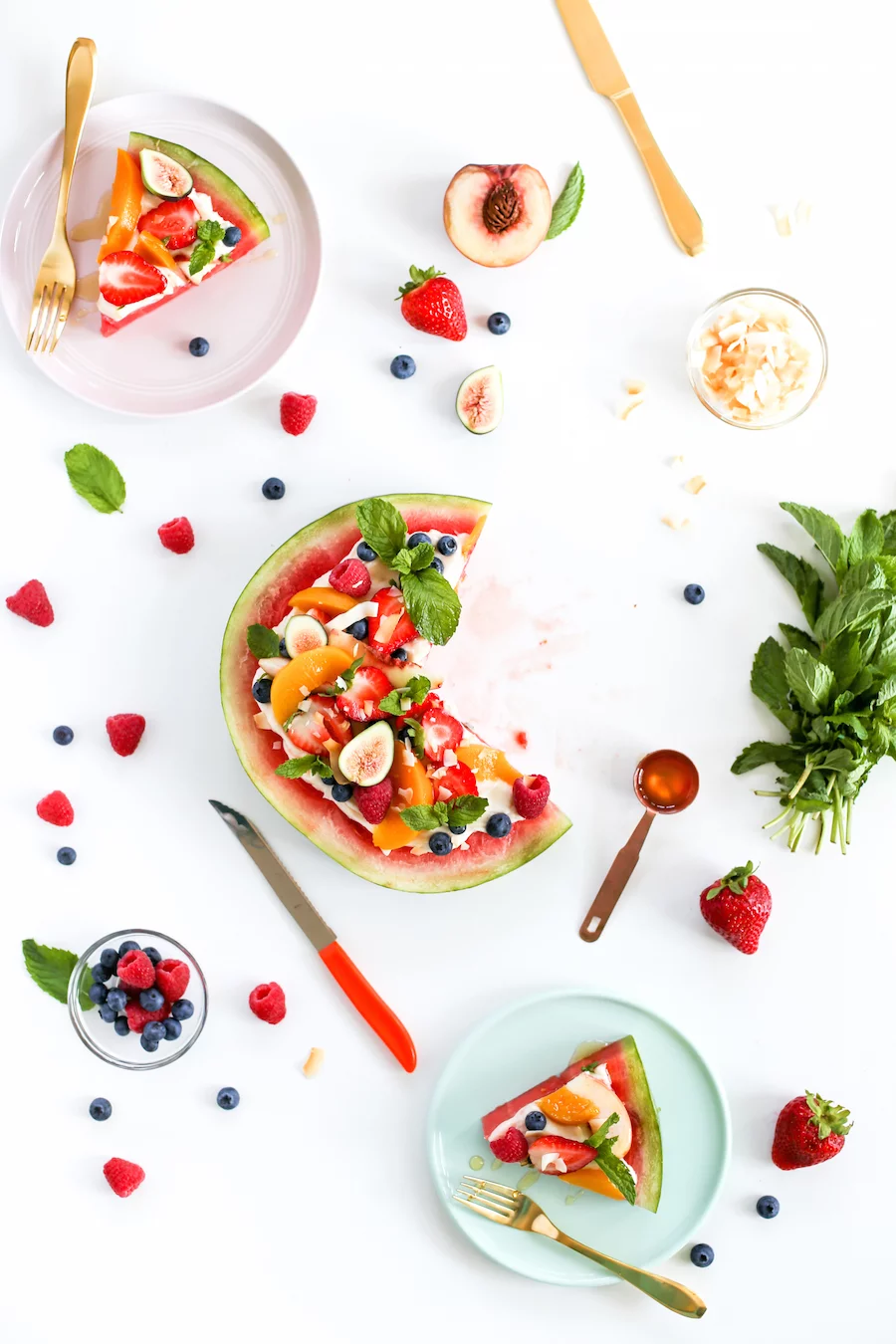 Watermelon Fruit Pizza Dessert // Salty Canary