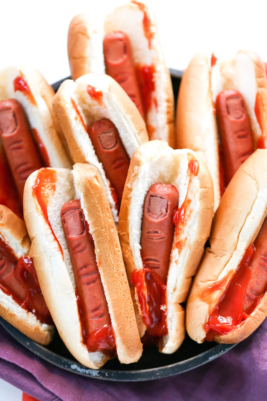 Bloody Finger Hot Dogs Recipe For Halloween Salty Canary gross-halloween-food-ideas-for-adults