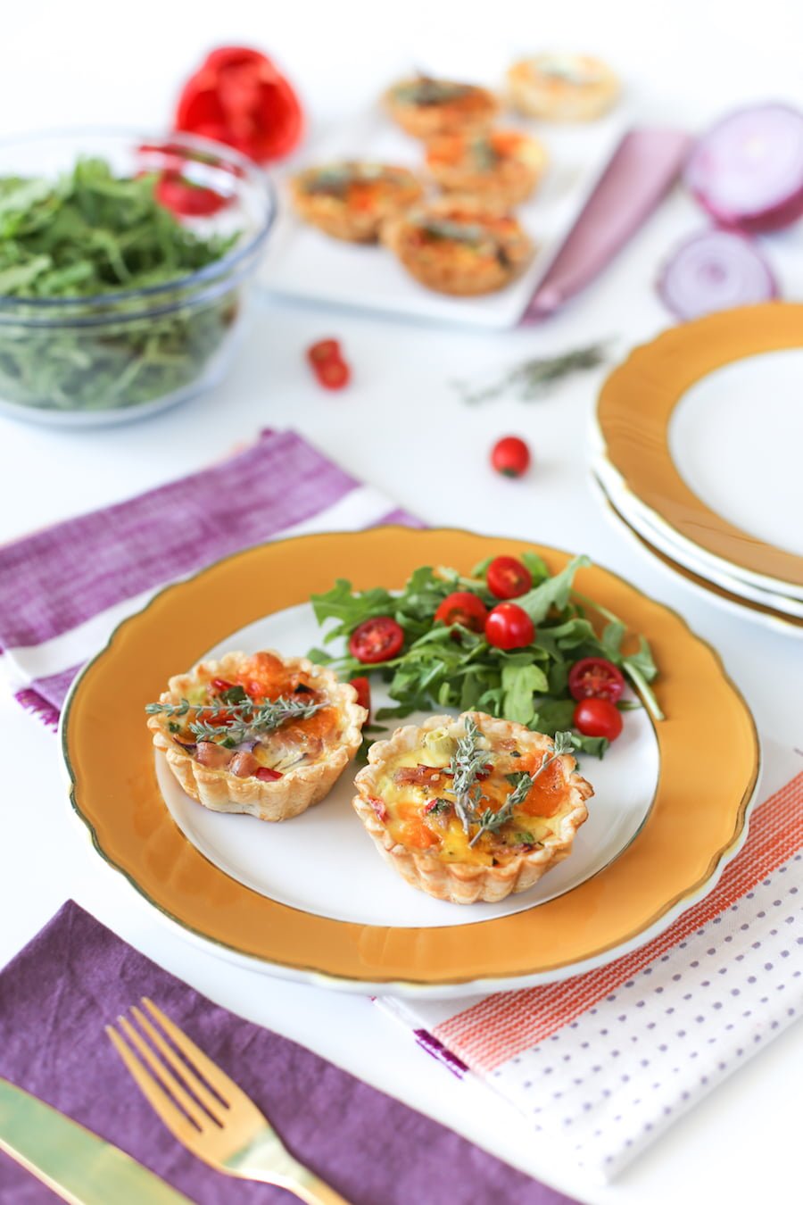 Mini Ham and Egg Quiches // Salty Canary