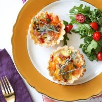 Mini Individual Ham and Cheese Quiches