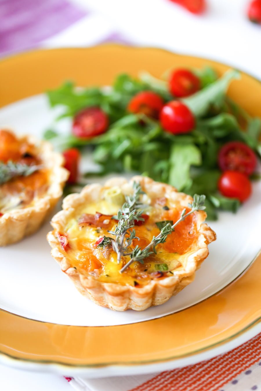 Mini Ham and Egg Quiches // Salty Canary