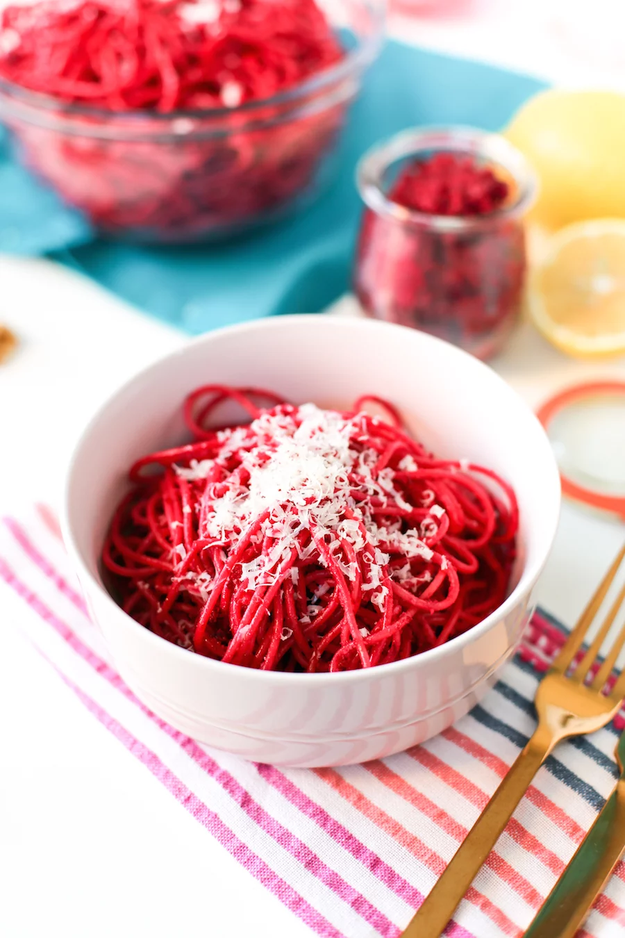 Beet Root Pink Pesto Pasta Recipe // Salty Canary