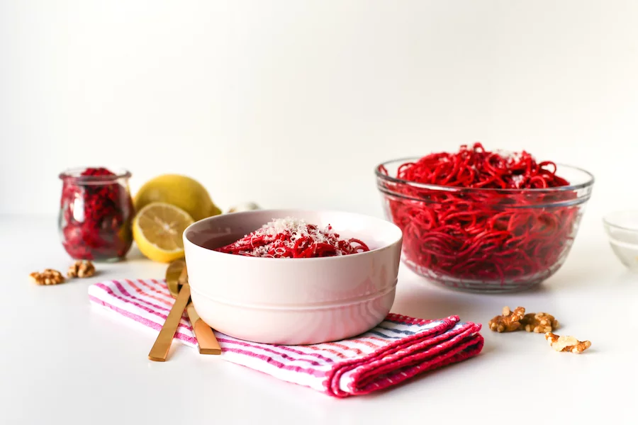 Beet Root Pink Pesto Pasta Recipe // Salty Canary