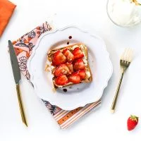 Strawberry Balsamic Ricotta Toast