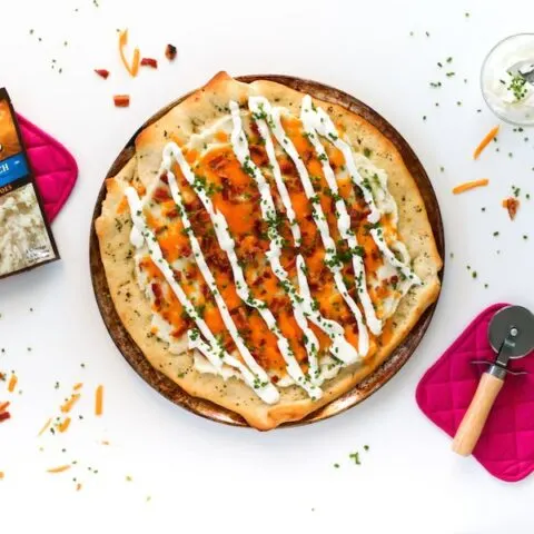 Fully Loaded Mashed Potato Pizza // Salty Canary