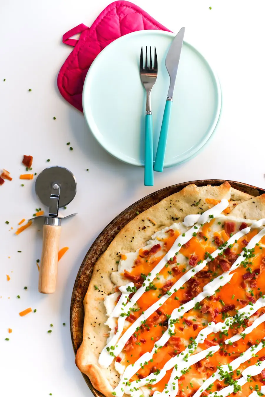 Fully Loaded Mashed Potato Pizza // Salty Canary