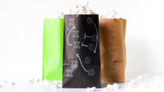 DIY Superbowl Popcorn Treat Bags made with the Cricut // Salty Canary