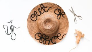 DIY Word Saying Sequined Beach Hat // Salty Canary
